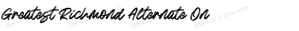 Greatest Richmond Alternate One字体转换